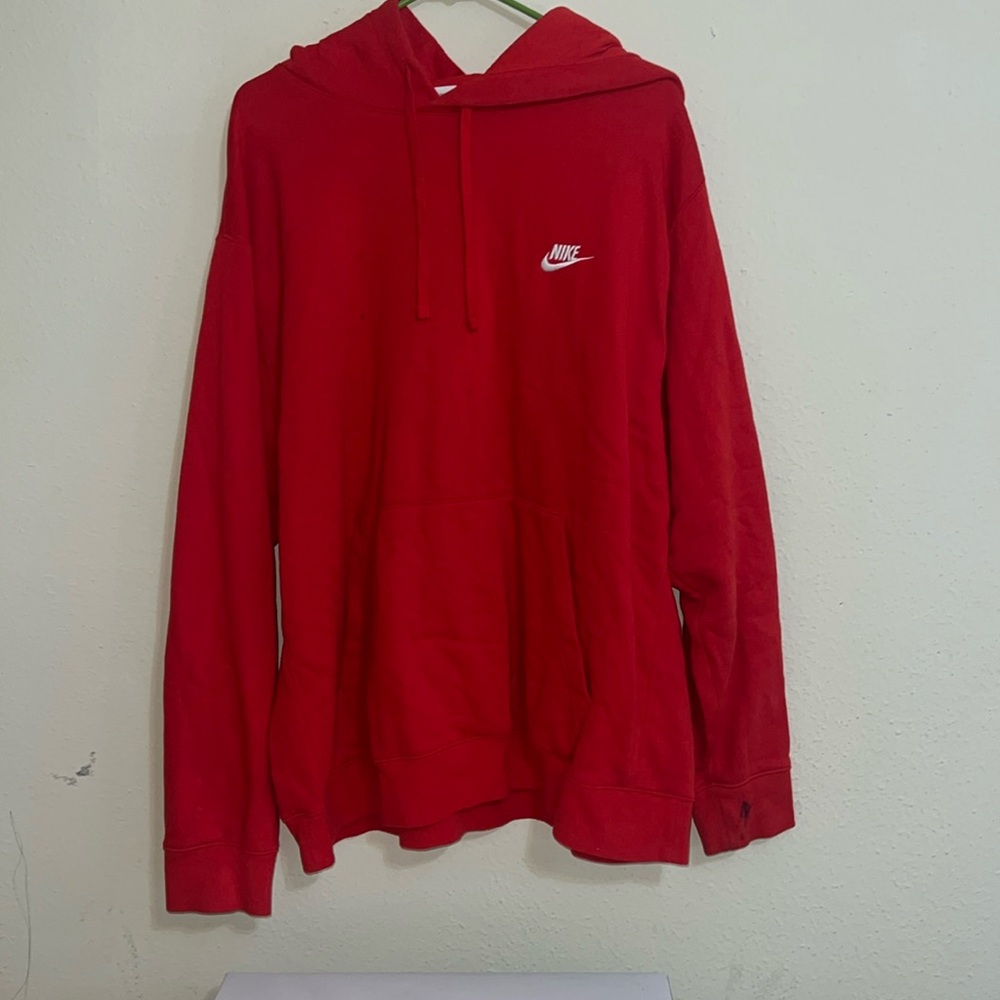 Red matte hoodie